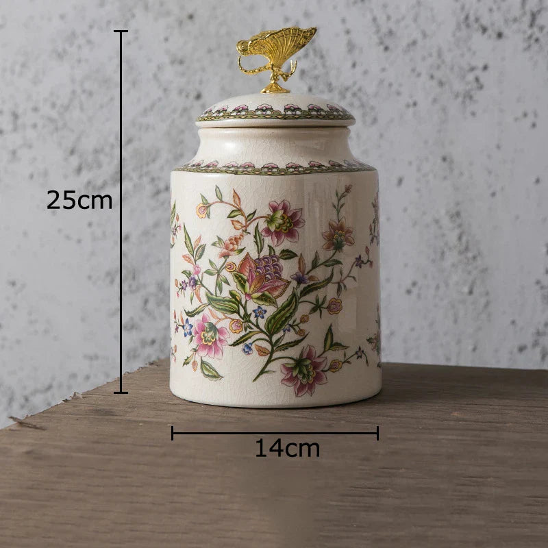 Decorbites™ Libellendeckel-Aufbewahrungsglas - Runder Kosmetik-Schmuckkasten Bonbonpot Aroma-Dose