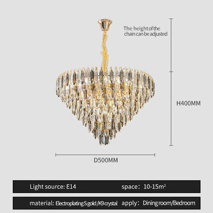 Decorbites™ Kristall-Leuchter: Moderner Luxus-Runder Hauptleuchter für Wohnzimmer & Treppenhaus