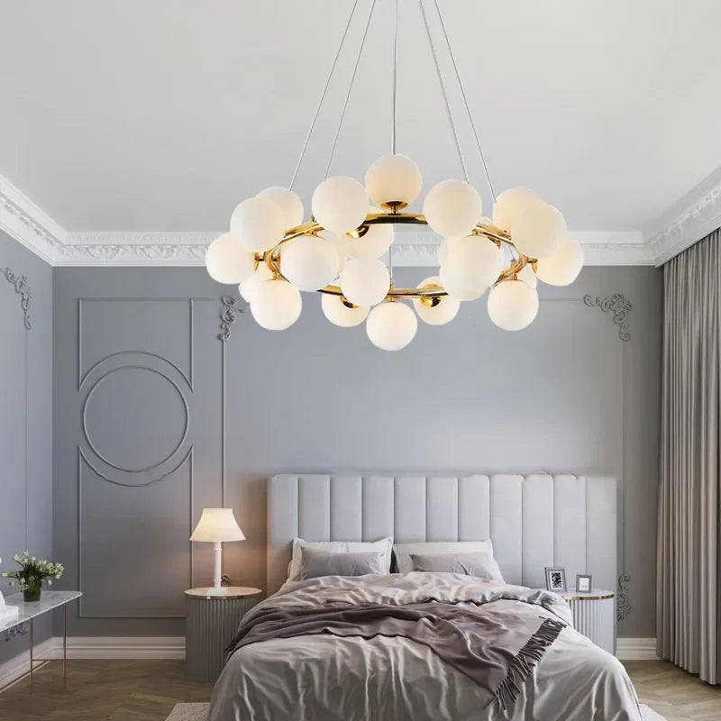 Decorbites™ Glas-Kugel-LED-Kronleuchter-Hängeleuchte für Wohn- und Esszimmer