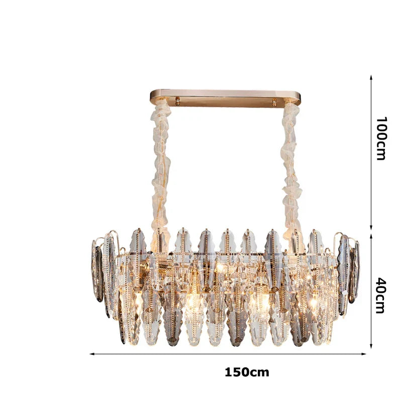Decorbites™ Gold-Kristall-Kronleuchter-Beleuchtung für das Wohnzimmer