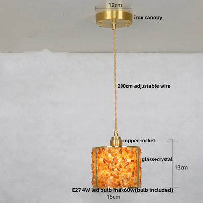 Decorbites™ Glas-Kristall-LED-Hängeleuchte – Verstellbare Luxusarmatur für Küche, Eingangsbereich, Badezimmer