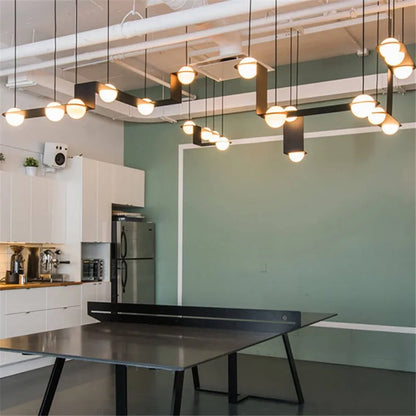 Decorbites™ Glasballen-Geometrischer Kronleuchter: Moderner Nordischer Küchenbüro-Hängelampen