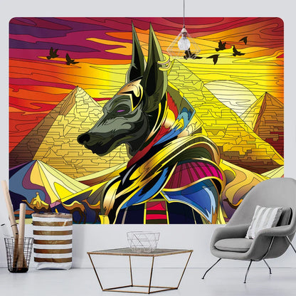 Decorbites™ Ägyptische Psychedelische Wandfriese Wandbehang Hippie Boho Tarot-Dekoration