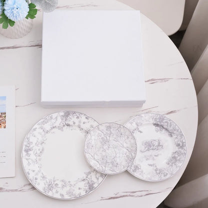 Decorbites™ Dschungel Bone China Dessertteller, Desserttablett, Snackteller - Tischgeschirr Besteck