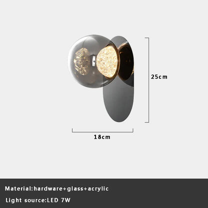 Decorbites™ Graue Glaswandlichter: Modernes Luxus-Home-Decor-Fixture für das Wohnzimmer
