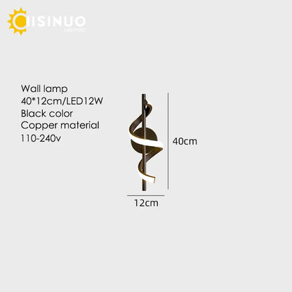 DecorBites™ Gold Copper LED Wall Sconce for Bedroom Living Room Hallway