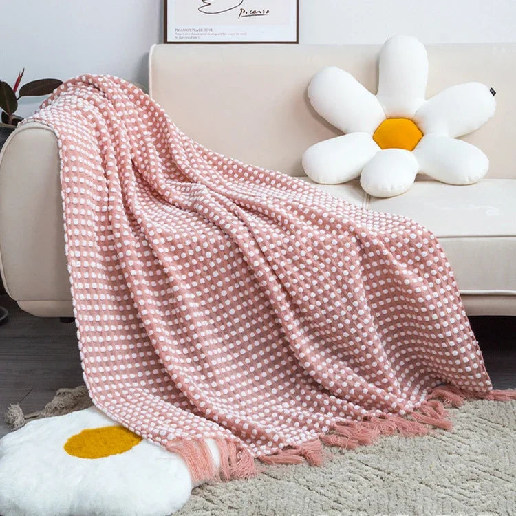 White Nordic Travel Blanket