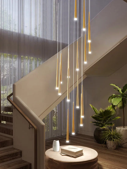 Decorbites™ Loft Schwarz LED Treppenleuchter für modernes Wohnzimmer und Restaurant