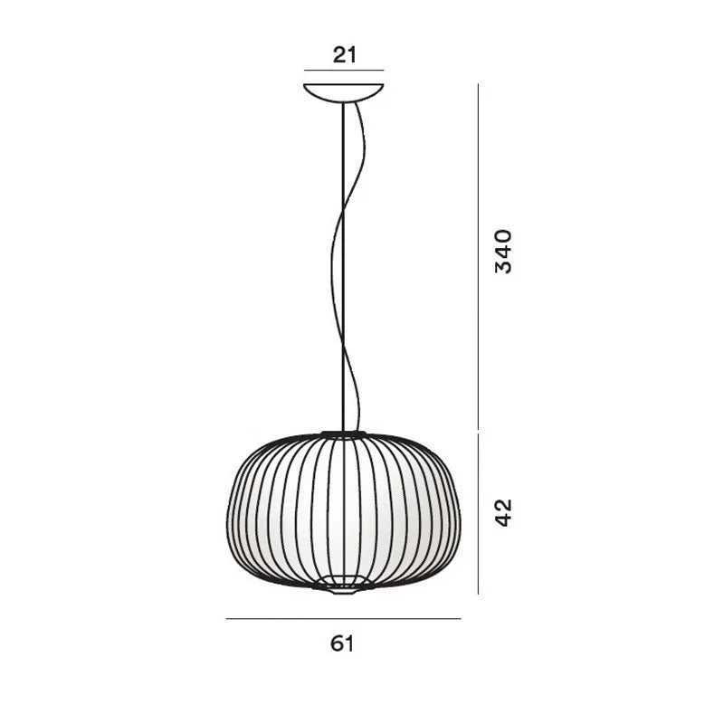 Gold Cage LED Pendant Lamp