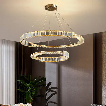 DecorBites™ Crystal LED Pendant Chandelier for Home Decor & Hospitality