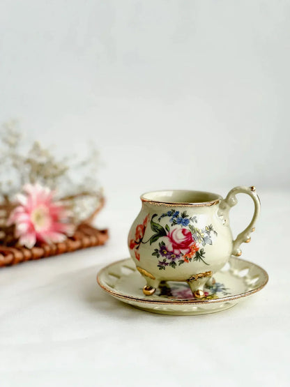 Decorbites™ Court Style Latte- & Cappuccino-Tassen-Set mit Untertasse, Teetassen-Set