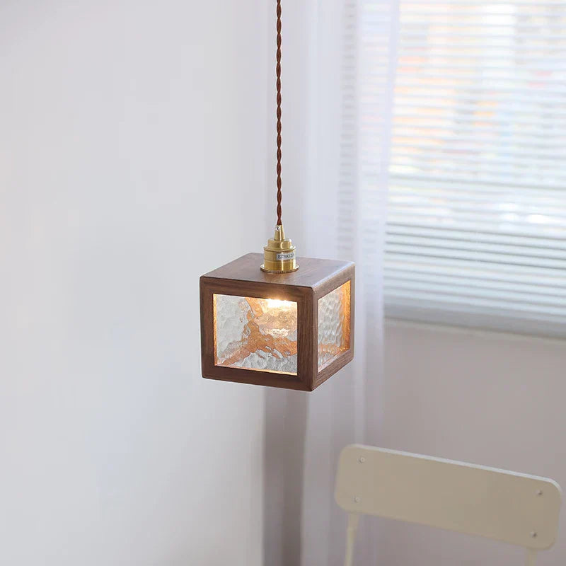 Decorbites™ Klar-Glas Walnuss-Holz LED-Hängeleuchte - Nordisch Moderne Hängelampen