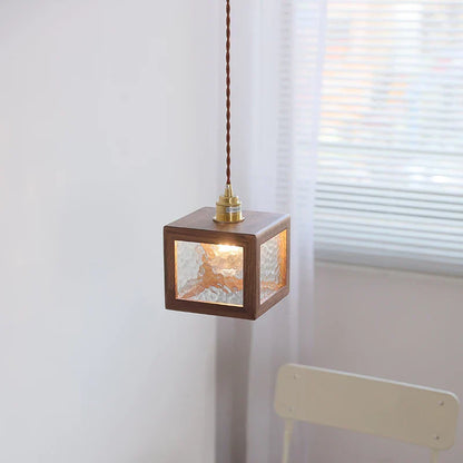 Decorbites™ Klar-Glas Walnuss-Holz LED-Hängeleuchte - Nordisch Moderne Hängelampen