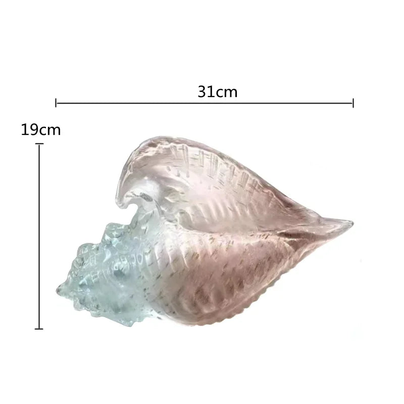 Decorbites™ Glas-Muschelstatue Bunte Moderne Design-Skulptur Dekorationsornamente