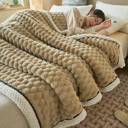 Decorbites™ Korallen-Fleece-Wärmedecke: Gemütliche Verdickte Winter-Bettdecke