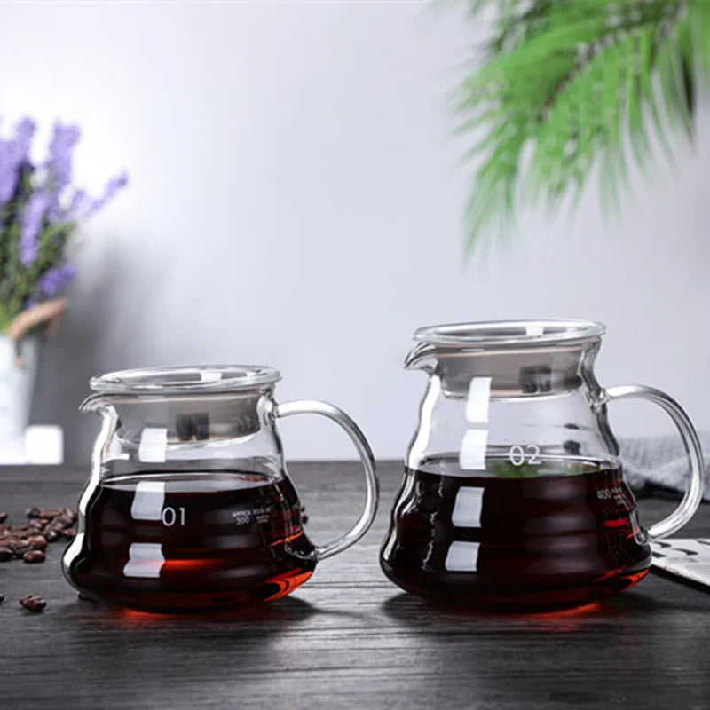 Decorbites™ Glas-Pour-Over-Kaffeemaschine Topf Barista-Brauer Filter-Dripper - 800 ml