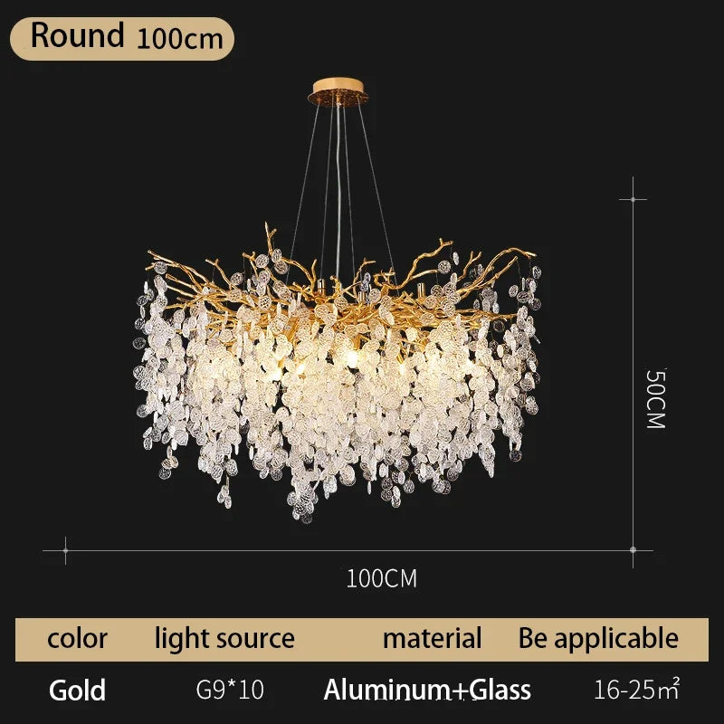 Decorbites™ Kristall-Geldbaum-Leuchter – Moderne LED-Hängeleuchte für luxuriöse Wohnbereiche