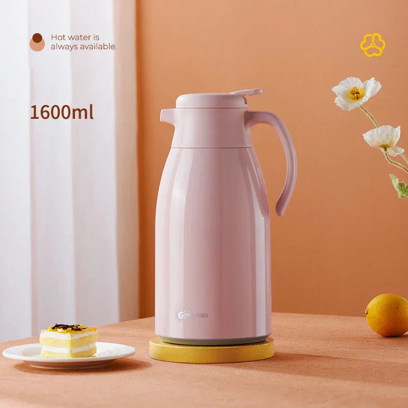 Decorbites™ Glas-Isolierkanne: Große Kapazität Thermosflasche für langanhaltende heiße/kalte Getränke