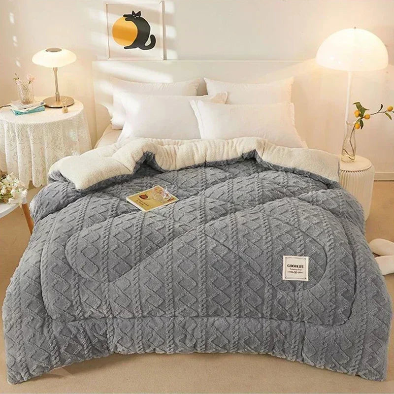 Decorbites™ Gemütliche Winterbettdecke: Luxuriöse Lamm-Cashmere-Wärmequilt für Komfort