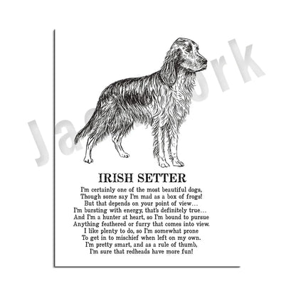 Decorbites™ Gemütliche Hunde-Kollektion: Hundepoesie-Poster mit Lhasa, Schäferhund, Terrier, Bulldogge, Tibetischer, Yorkie