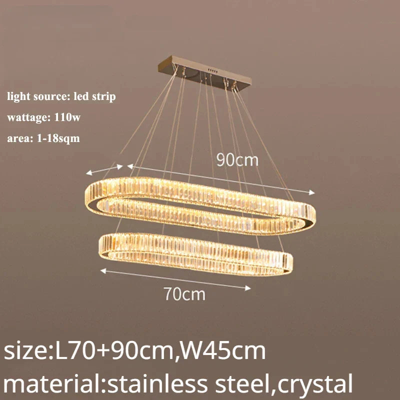 Decorbites™ Crystal-LED-Kronleuchter: Moderne Luxusbeleuchtung für Wohn- und Esszimmer