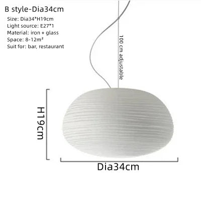 Decorbites™ Glas-Wirbel Kokon-Hängeleuchte - Milchweiß, moderne Hängelampe