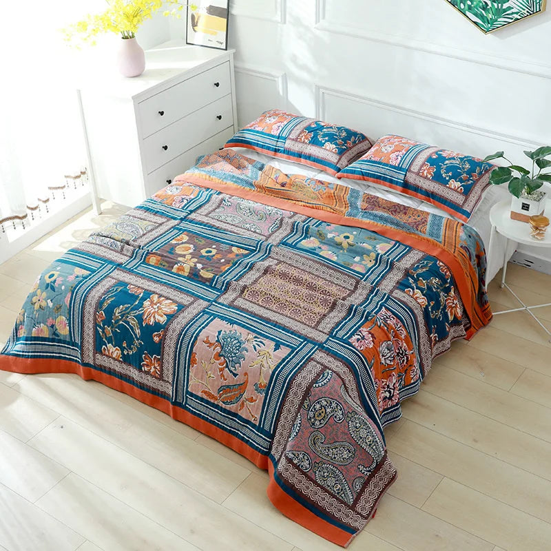DecorBites™ Cotton Sofa Chair Cover Throw Blanket - Boho Nordic Style Bedspread