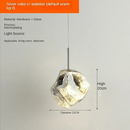DecorBites™ Ice Glass Pendant Light for Hallway Dining Room Bedroom Living Corridor