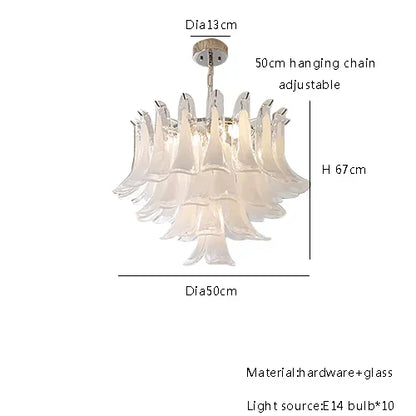 DecorBites™ French Style Glass Chandelier for Living Room Decoration