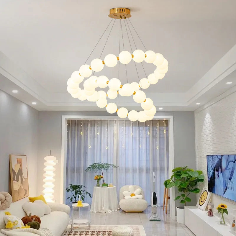 Gold Acrylic Ceiling Chandelier Dia102cm Bedroom