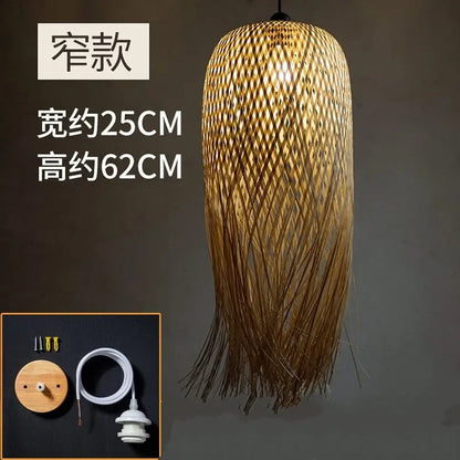 DecorBites™ Bamboo Pendant Lights: Nordic Dining Room LED Hanging Lamps Loft Style Decor
