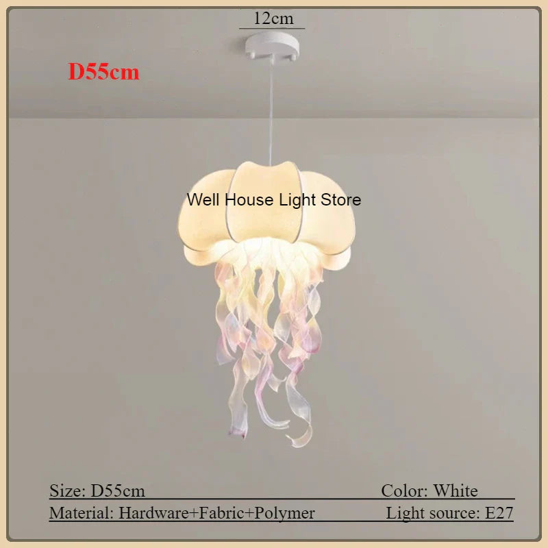 Silk Jellyfish Pendant Chandelier