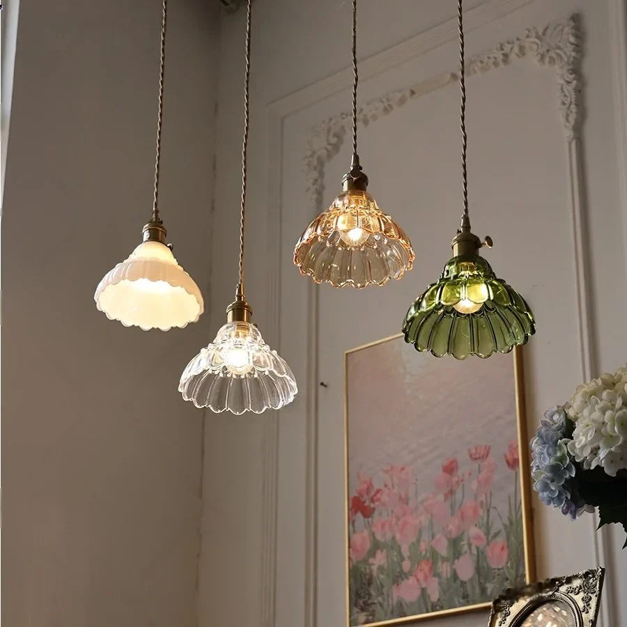 Decorbites™ LED-Wandleuchte Modern Nordisch mit Zugschalter Glas Schlafzimmerlampe