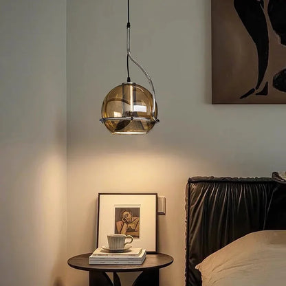 Decorbites™ Industrielles Bernsteinglas-Pendant-Licht Verstellbarer Kronleuchter für Küche Schlafzimmer Flur