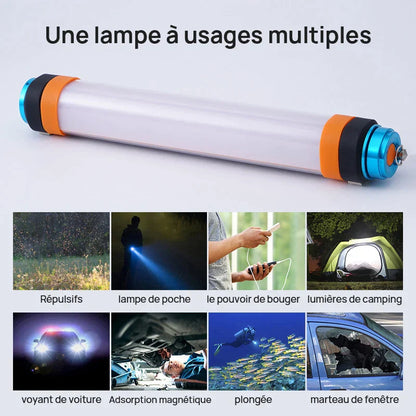 DecorBites™ LED Camp Light: Portable, Waterproof, Rechargeable, Magnetic Flashlight