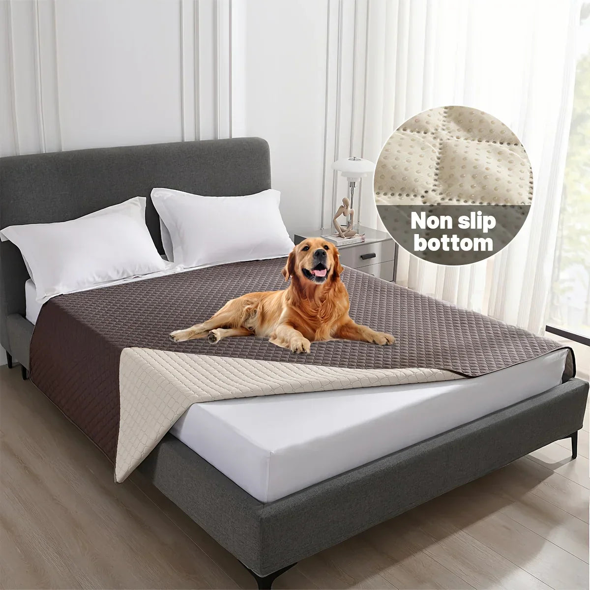 Decorbites™ Hunde-Bettbezug: Wasserdichtes & rutschfestes Haustier-Decke für Möbel & Auto