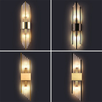 DecorBites™ Clear Crystal LED Wall Lamp Stainless Steel Sconces