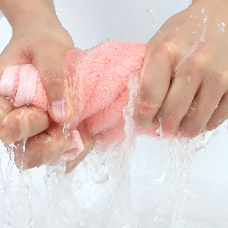 DecorBites™ Coral Fleece Hand Towels: Thick, Breathable, Super Absorbent Dishcloth for Kitchen & Bathroom