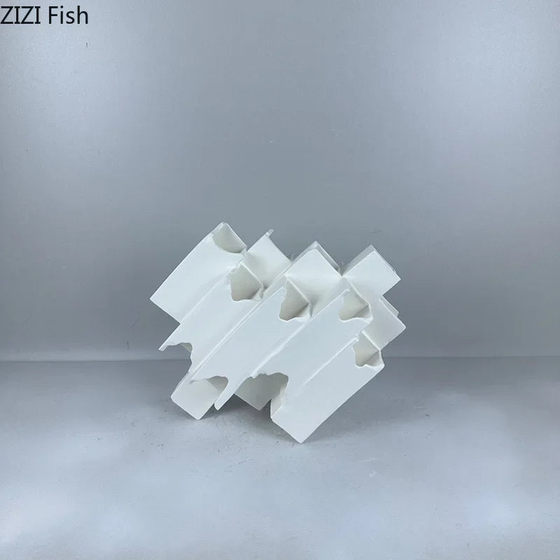 Decorbites™ Geometrische Keramik-Schreibtisch-Dekoration Minimalismus-Skulptur Raum-Dekoration