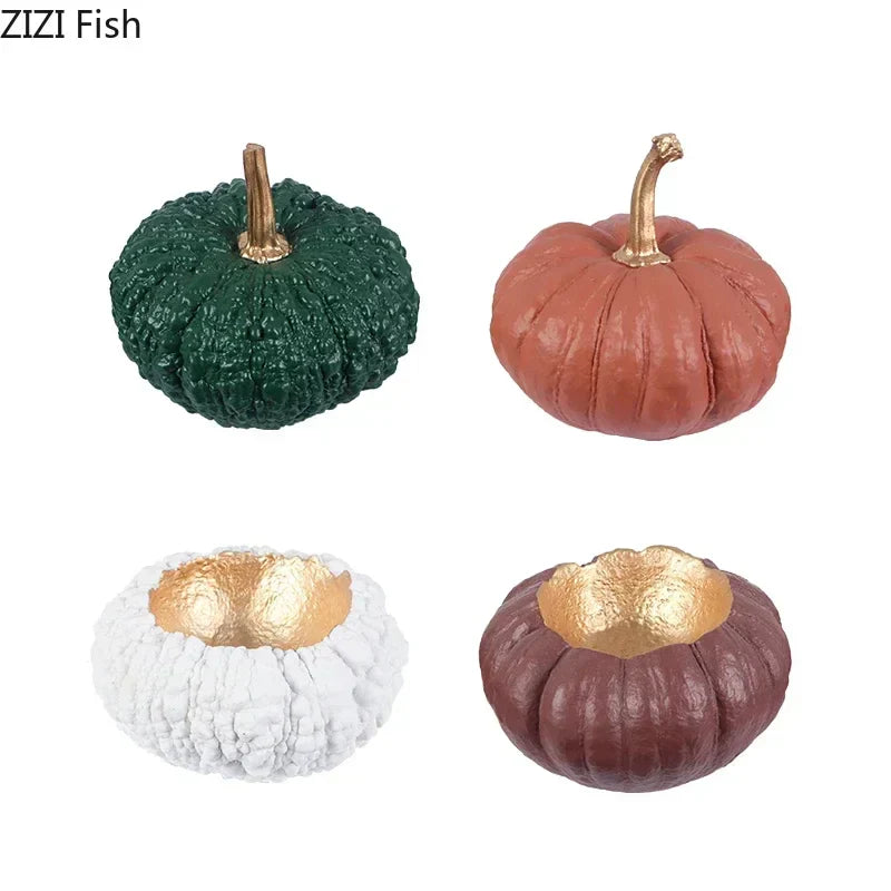 DecorBites™ Gold Pumpkin Resin Sculpture Ornaments Home Decor-Artistic Room Aesthetics
