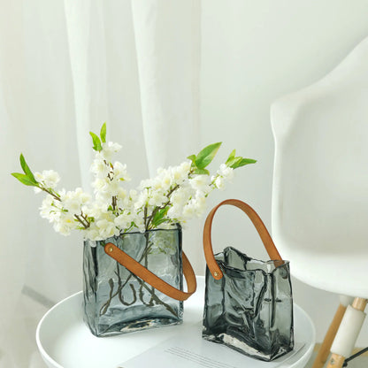 DecorBites™ Clear Glass Vase Hydroponic Terrarium Decor Home Flower Accessories