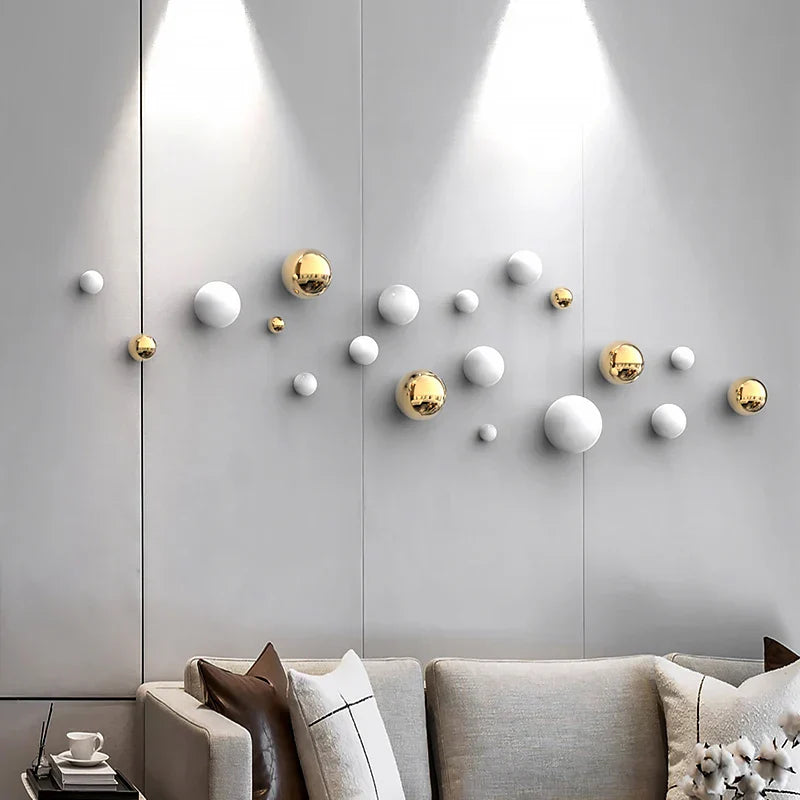 Decorbites™ Golden Edelstahl Geometrische Wanddekoration Kunst