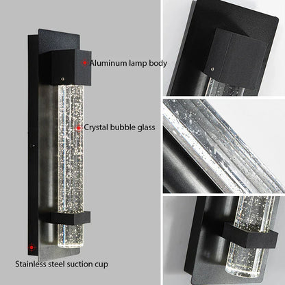 DecorBites™ Crystal Bubble LED Outdoor Wall Lamp for Porch, Entryway & Garden