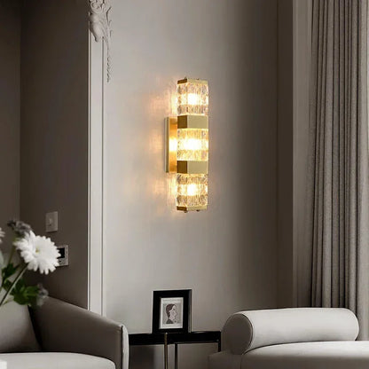 Decorbites™ Kristall-Rechteck-Wandleuchte: Luxuriöse moderne LED-Beleuchtung für Wohnzimmer, Schlafzimmer, Treppenhaus, TV-Dekoration