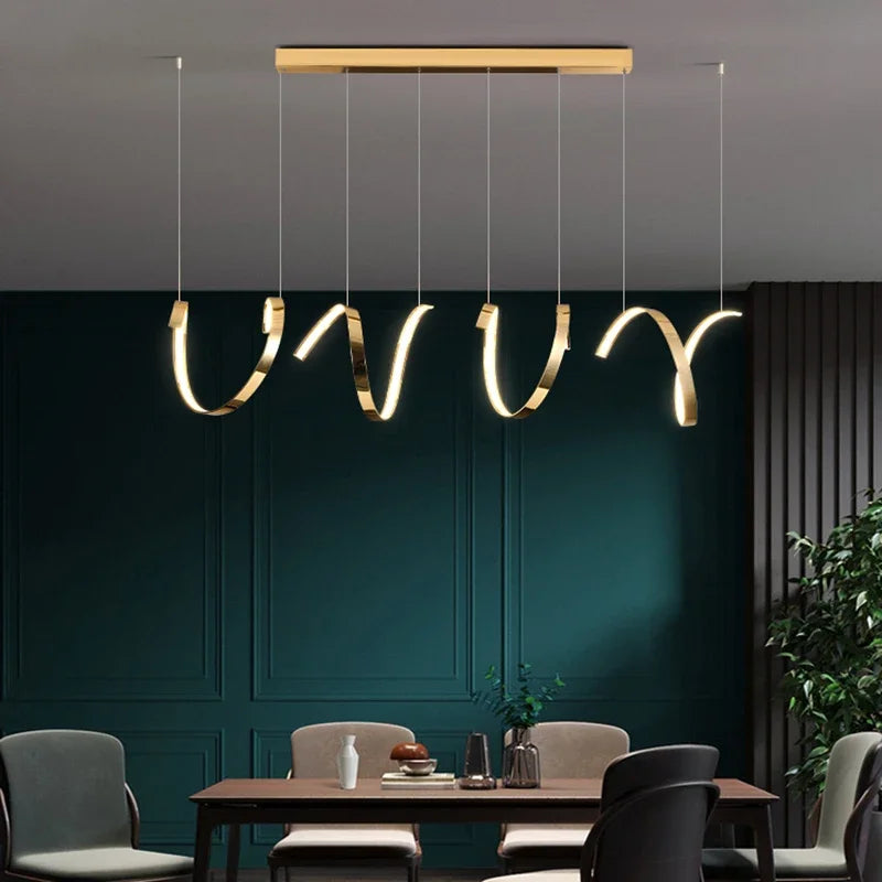 Gold Irregular LED Pendant