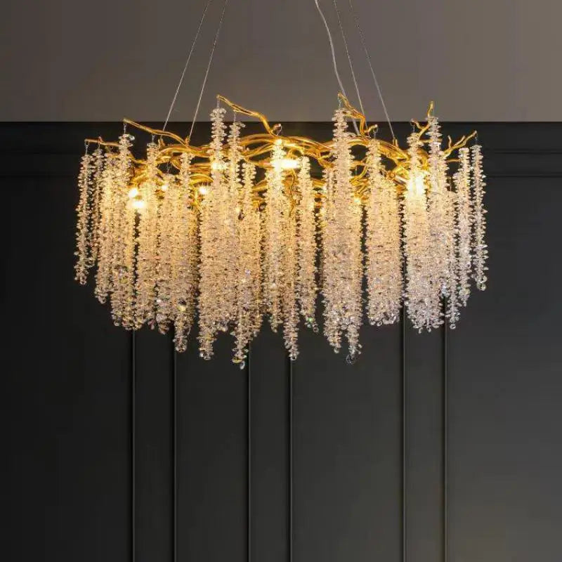 Gold Branch Aluminum Pendant Light 14-Light