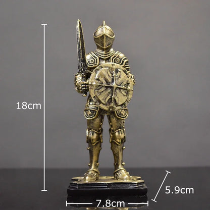 Decorbites™ Schwere gepanzerte Ritter-Harzstatue als Dekoration für Schreibtisch und Raumästhetik