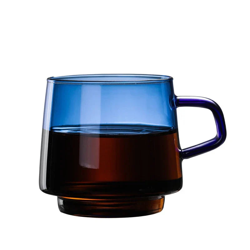 Decorbites™ Glas-Kaffeetasse: Bunte, langlebige, hitzebeständige Tasse für Tee, Saft, Milch