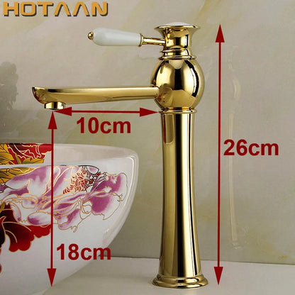 Decorbites™ Gold Beckenarmatur mit Keramik-Mischbatterie - Badezimmer Wasserhähne