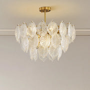 Luxury Leaf Glass Chandelier